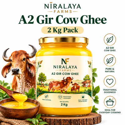 Niralaya Farms A2 Gir Cow Ghee – 2 Kg Pack
